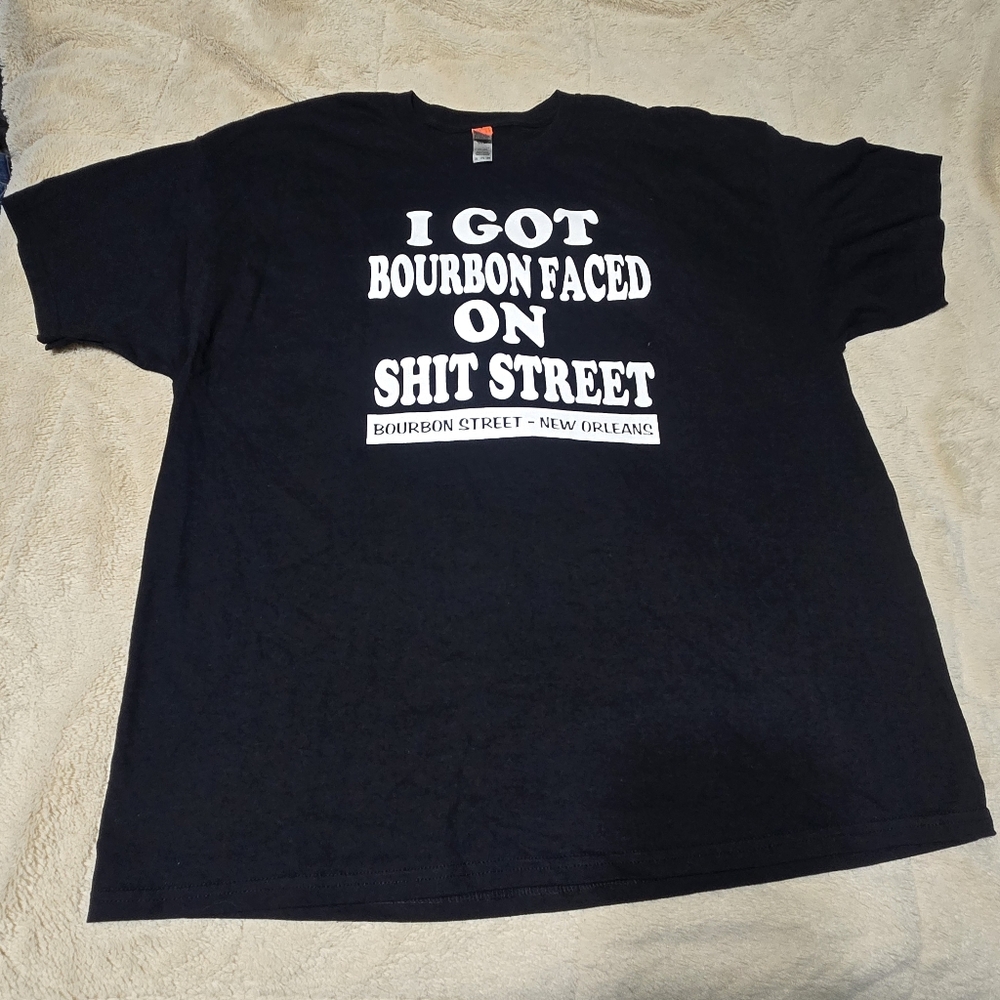Vintage “I Got Bourbon Faced at Sh*t Street” Burbon St. New Orleans T-Shirt, 2XL